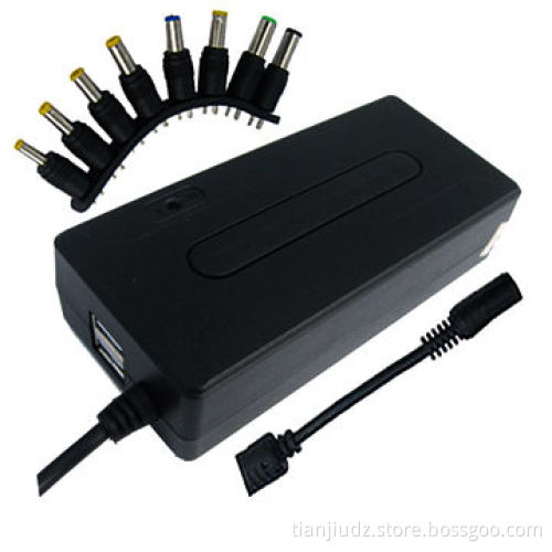 Mini 90W Universal Manual Voltage Laptop Adapter With USB Port